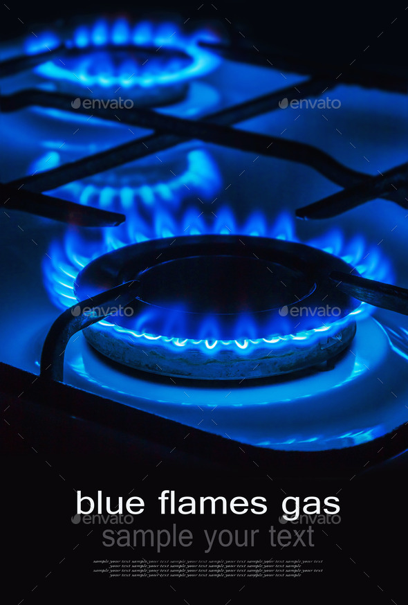 Burning gas