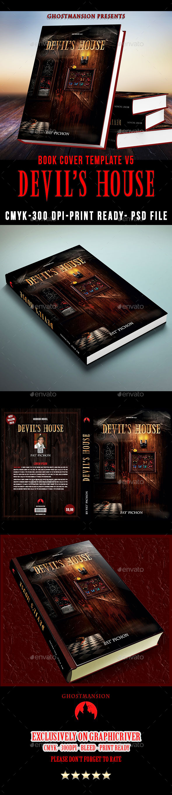 GraphicRiver Book Cover Template V5.Devil s House 11027943 GraphicRiver Book Cover Template V5.Devil s House 11027943
