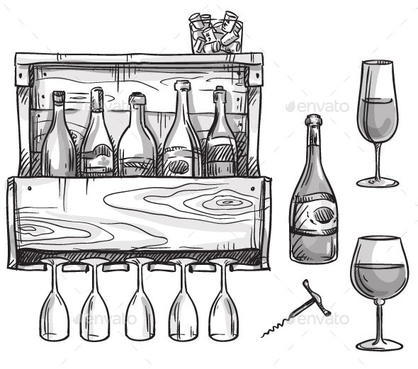 GraphicRiver Wine Elements 11028595 GraphicRiver Wine Elements 11028595