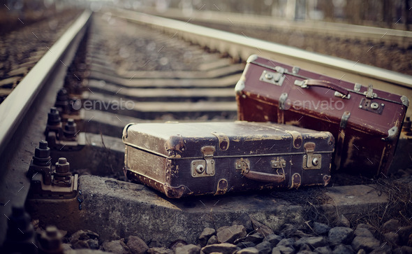 Two old fashioned forgotten a suitcases (Misc) Photo Download