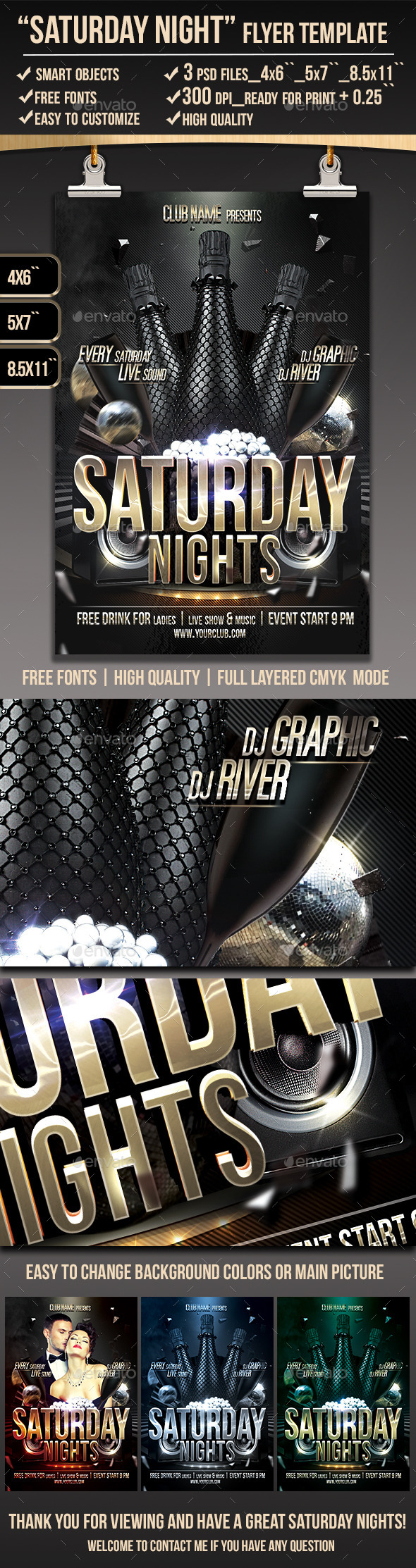 GraphicRiver Saturday Night Flyer print template 10967935 GraphicRiver Saturday Night Flyer print template 10967935