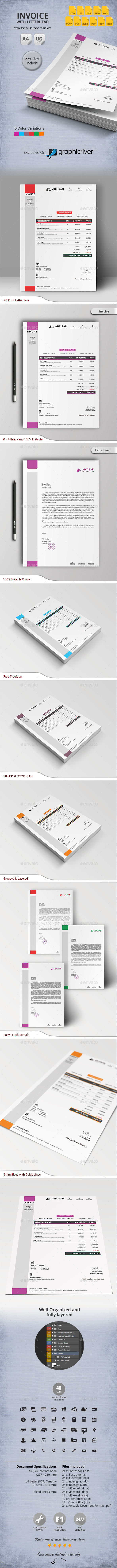 GraphicRiver Invoice with Letterhead 11031526 GraphicRiver Invoice with Letterhead 11031526