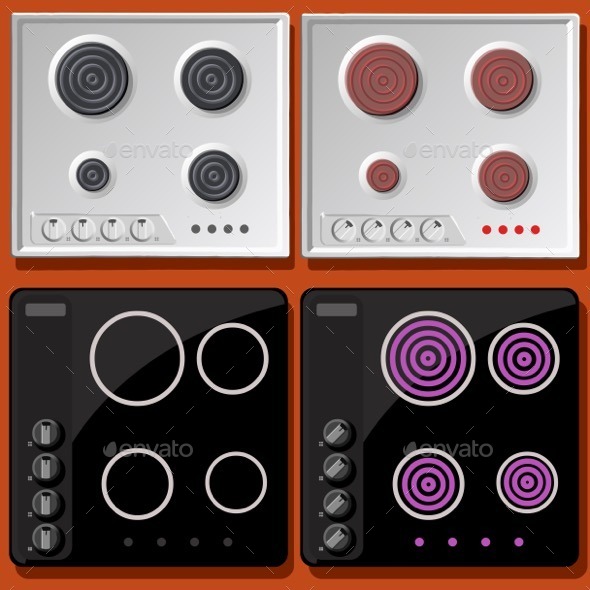 GraphicRiver Induction and Electric Cooker Switched On and Off 11031567 GraphicRiver Induction and Electric Cooker Switched On and Off 11031567