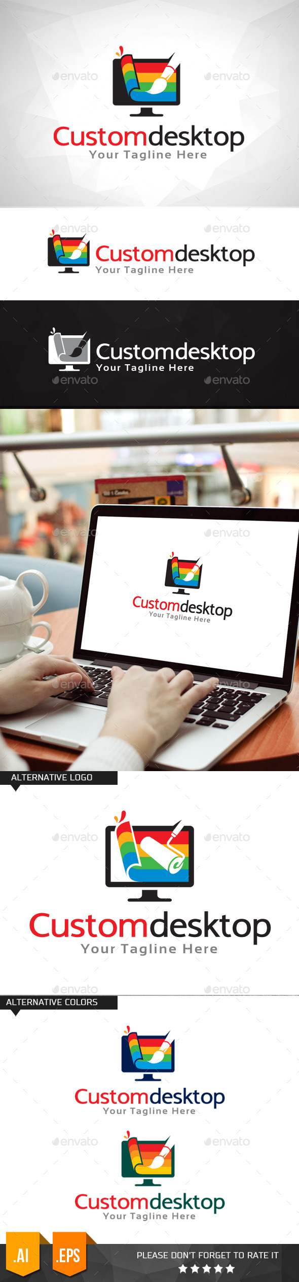 GraphicRiver Custom Desktop Logo Template 11031709 GraphicRiver Custom Desktop Logo Template 11031709