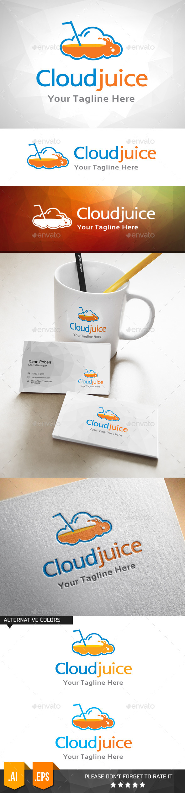 GraphicRiver Cloud Juice Logo Template 11031761 GraphicRiver Cloud Juice Logo Template 11031761