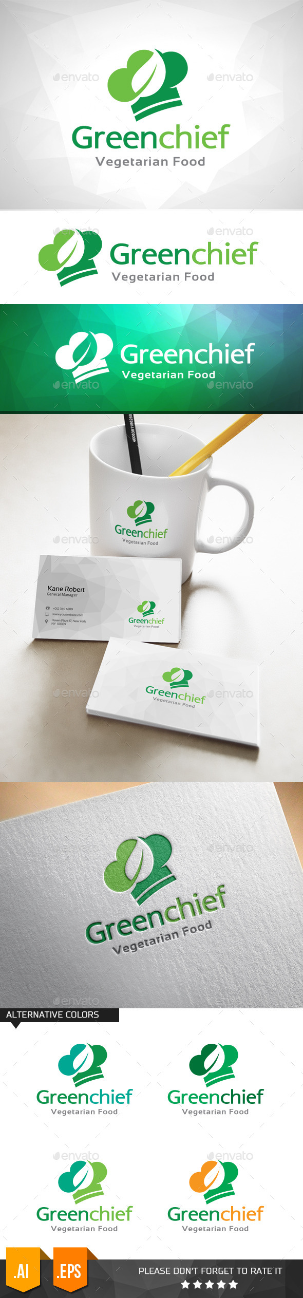 GraphicRiver Green Chief Logo Template 11031851 GraphicRiver Green Chief Logo Template 11031851