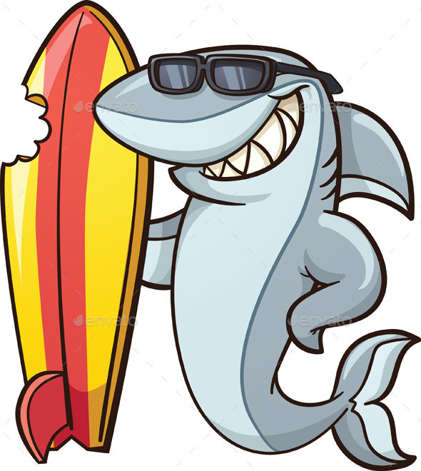GraphicRiver Shark with Surfboard 11031895 GraphicRiver Shark with Surfboard 11031895