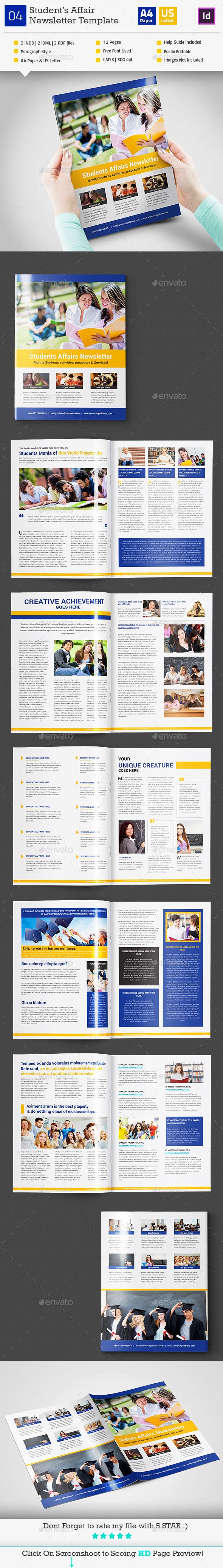 Student's Affair Newsletter Template_InDesign_V4 (Newsletters)