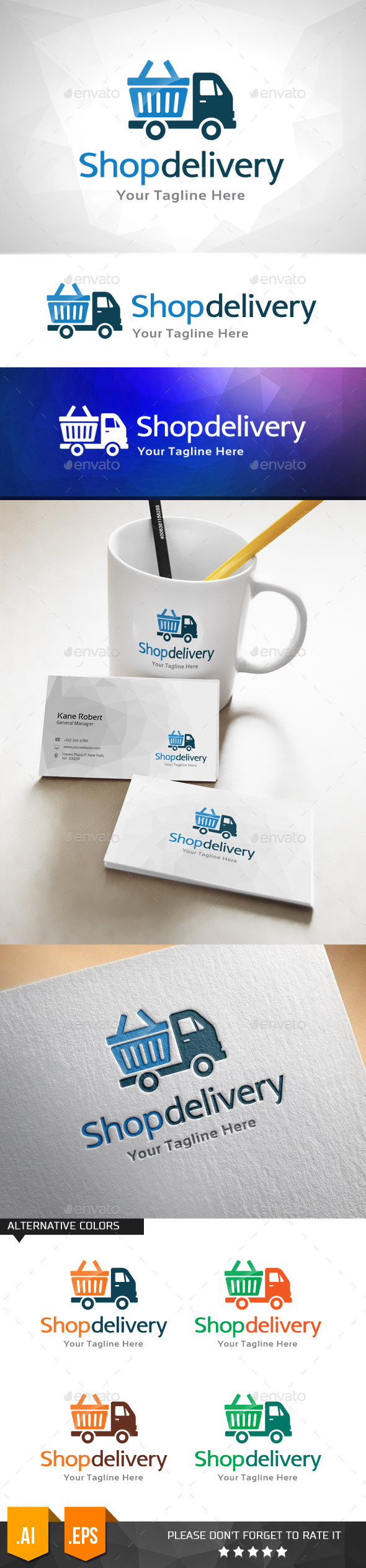 GraphicRiver Shop Delivery Logo Template 11031970 GraphicRiver Shop Delivery Logo Template 11031970