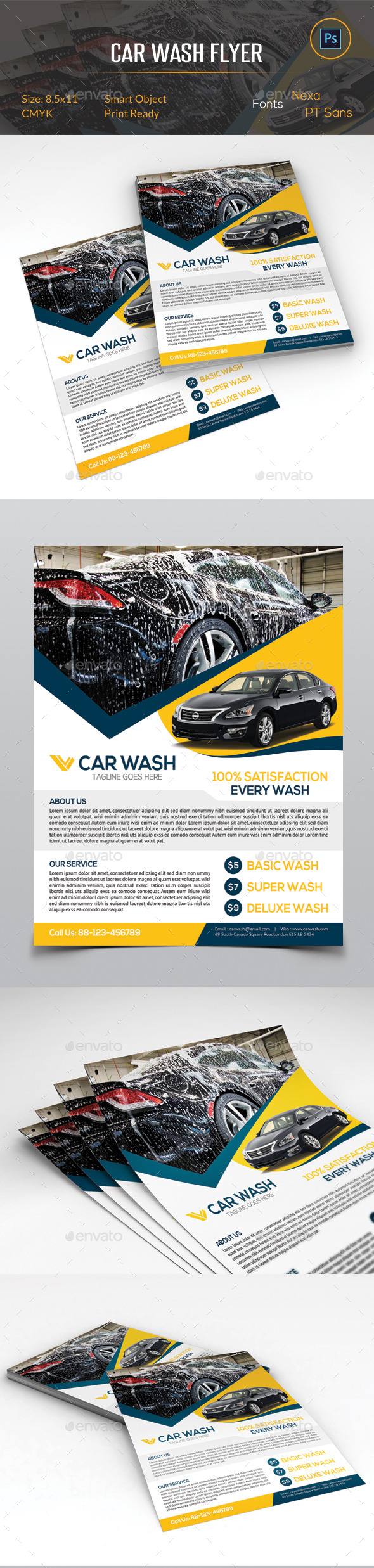 GraphicRiver Car Wash Flyer 11032410 GraphicRiver Car Wash Flyer 11032410