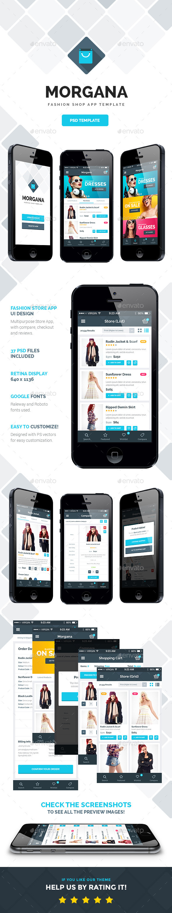 GraphicRiver Morgana Fashion Shop PSD App Template 11033466 GraphicRiver Morgana Fashion Shop PSD App Template 11033466