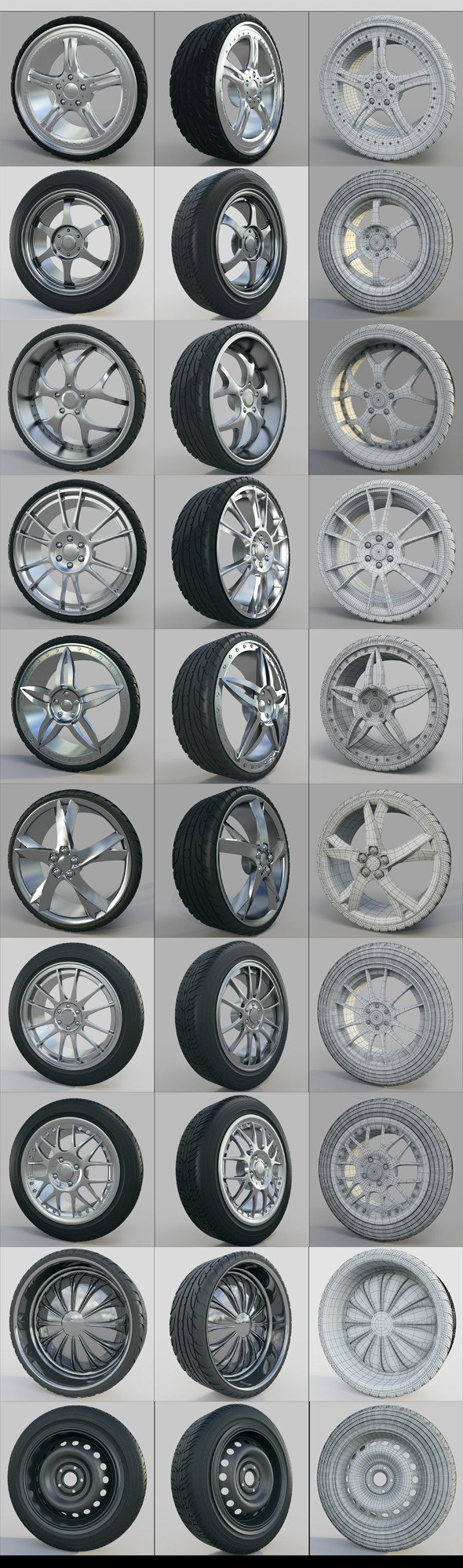 3DOcean High detailed car wheels 3D models 10 wheels 11033673 3DOcean High detailed car wheels 3D models 10 wheels 11033673
