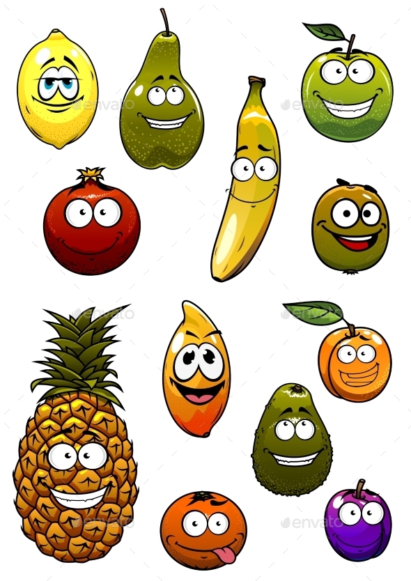 GraphicRiver Fruit Cartoon 11033684 GraphicRiver Fruit Cartoon 11033684