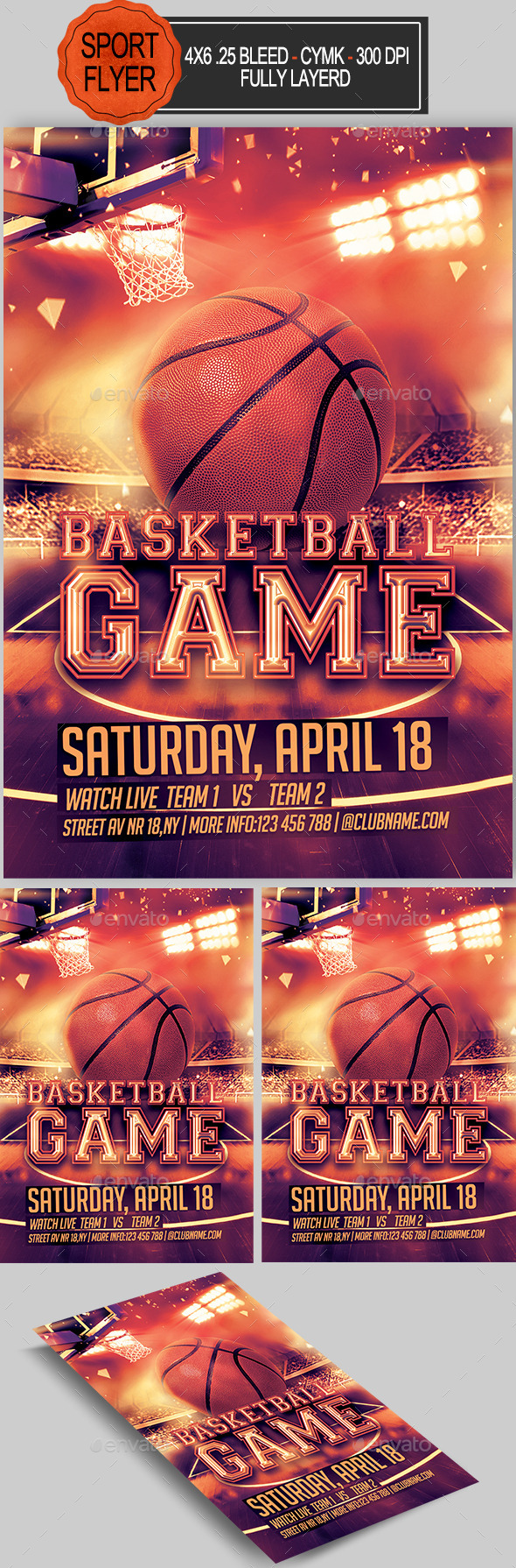 GraphicRiver Basketball Flyer 11033806 GraphicRiver Basketball Flyer 11033806