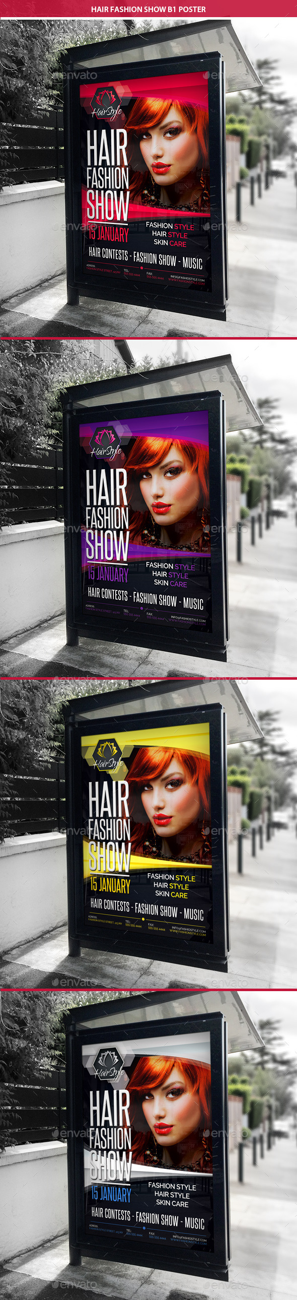 GraphicRiver Hair Fashion Show Promotion B1 Poster 11034001 GraphicRiver Hair Fashion Show Promotion B1 Poster 11034001