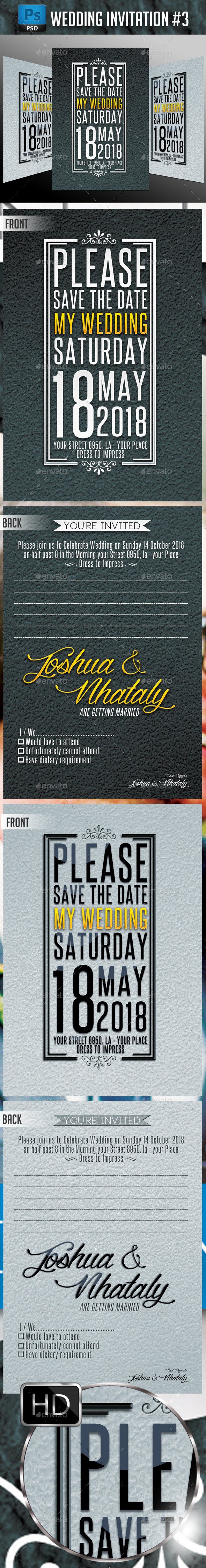 GraphicRiver Wedding Invitation #3 11034051 GraphicRiver Wedding Invitation #3 11034051