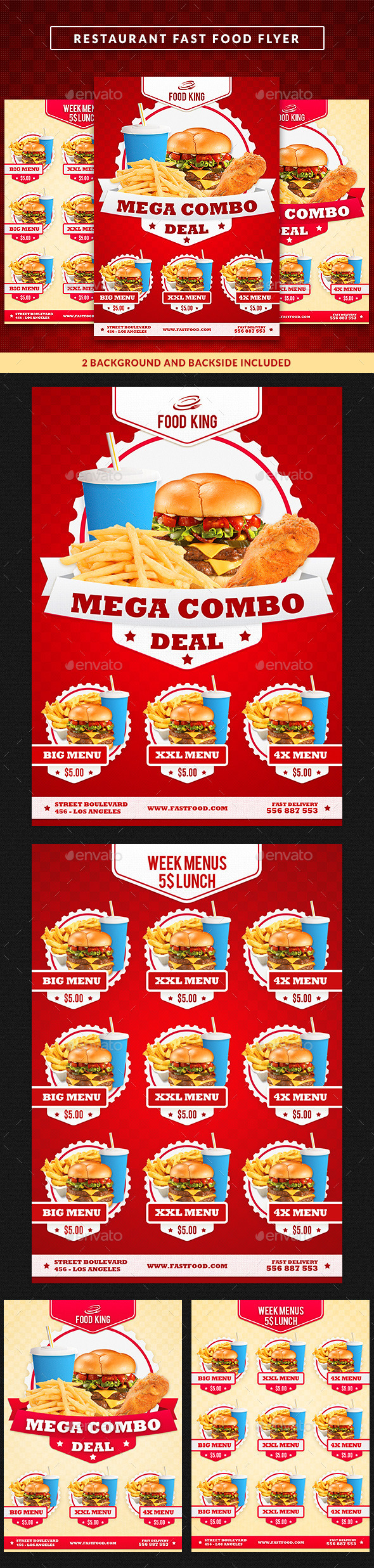 Restaurant Fast Food Menu Flyer