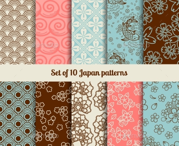 GraphicRiver Japanese Patterns 11035006 GraphicRiver Japanese Patterns 11035006