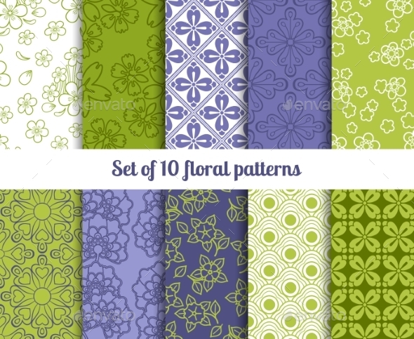 GraphicRiver Floral Patterns 11035010 GraphicRiver Floral Patterns 11035010