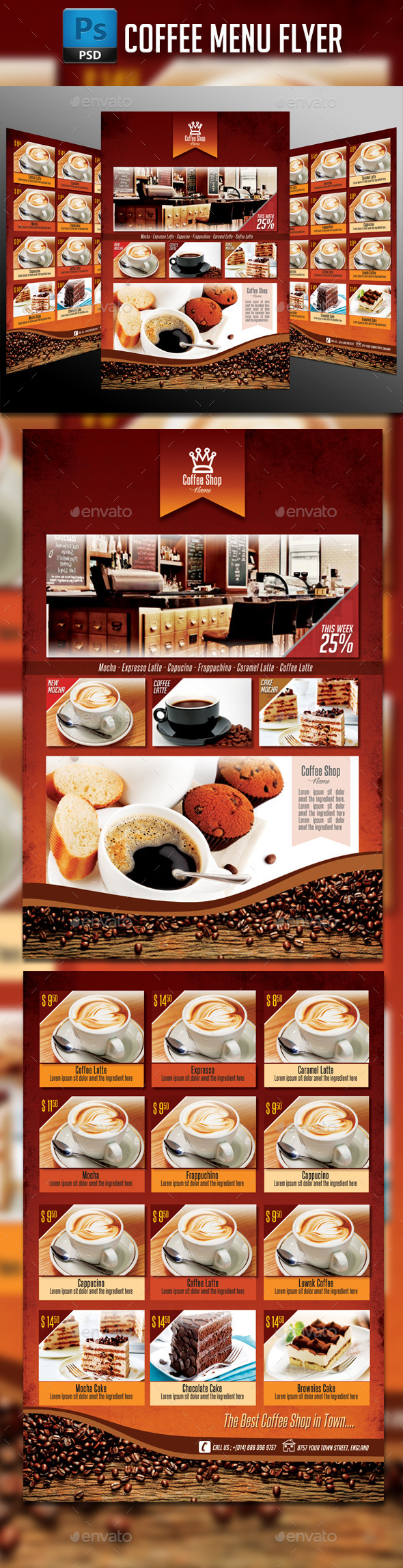 Coffee Menu Flyer (Food Menus)