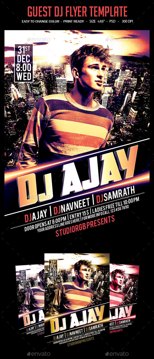 GraphicRiver Guest Dj Flyer Template 11037755 GraphicRiver Guest Dj Flyer Template 11037755