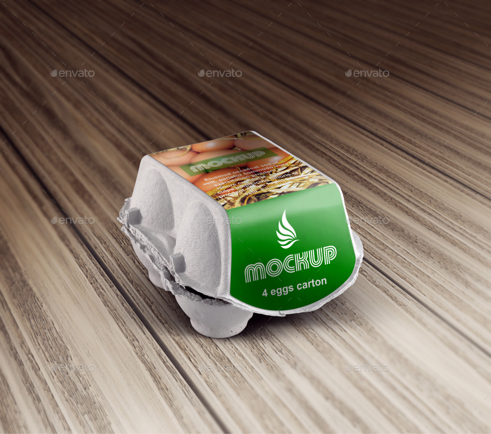 Download 4 Count Egg Carton Mockup by Fusionhorn | GraphicRiver
