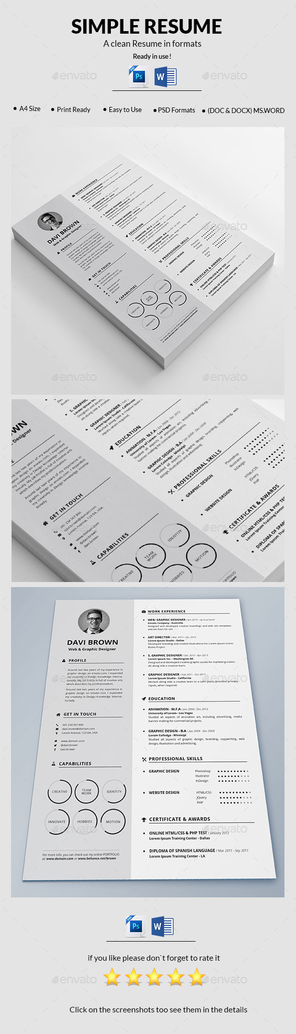 Simple Resume (Stationery)