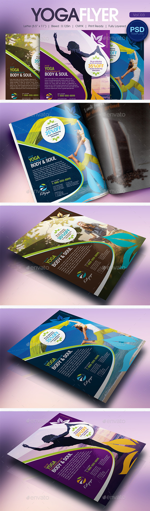 Simple Yoga Flyer Vol.03 (Sports)