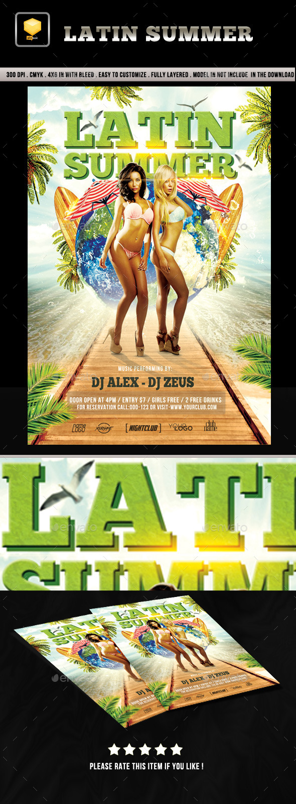 GraphicRiver Latin Summer Flyer 11038226 GraphicRiver Latin Summer Flyer 11038226