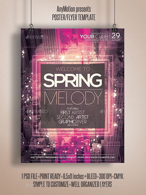 Spring Melody Flyer Template (Events)