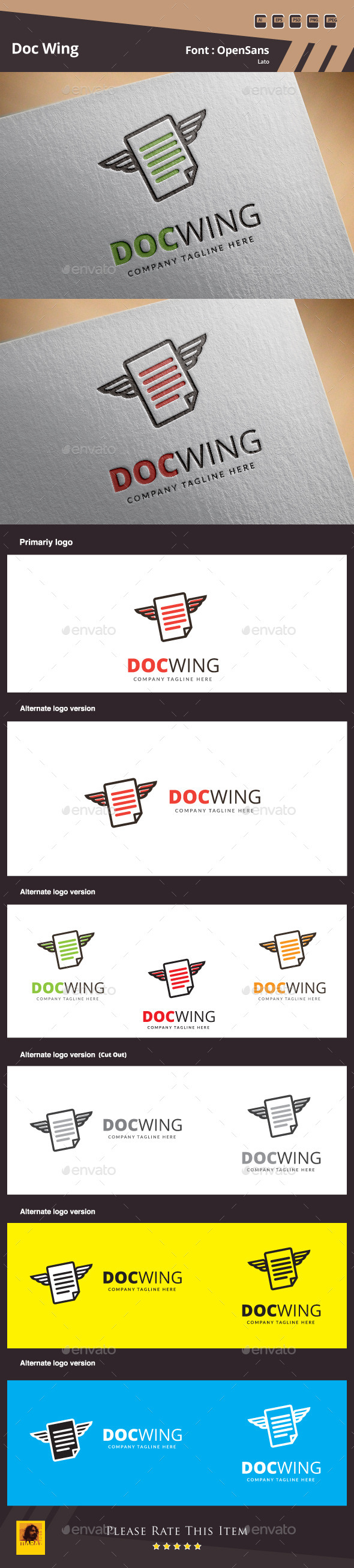 GraphicRiver Doc Wing Logo Template 11038945 GraphicRiver Doc Wing Logo Template 11038945