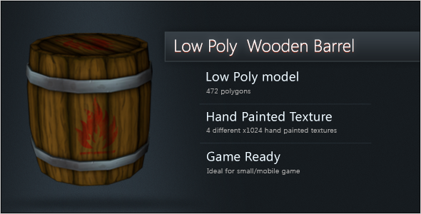 3DOcean Low Poly Wooden Barrel Closed 11039613 3DOcean Low Poly Wooden Barrel Closed 11039613
