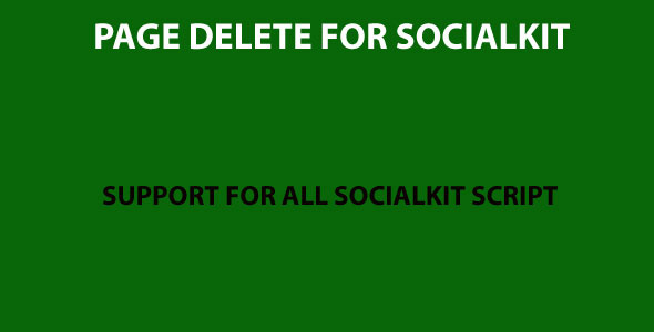 CodeCanyon Page delete for Socialkit 11039785 CodeCanyon Page delete for Socialkit 11039785