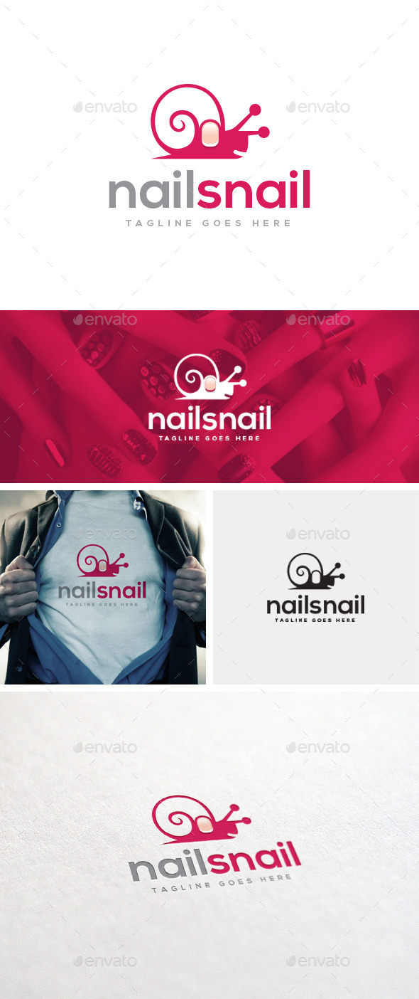 GraphicRiver Nail Snail Logo Template 11040078 GraphicRiver Nail Snail Logo Template 11040078