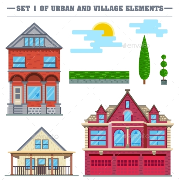 GraphicRiver Village Buildings 11041489 GraphicRiver Village Buildings 11041489
