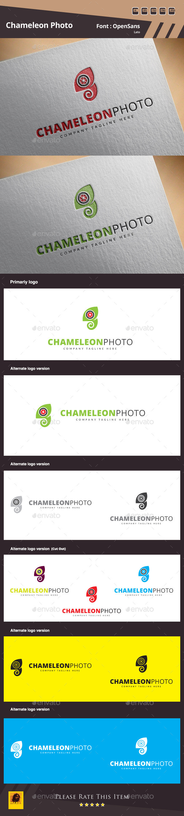 GraphicRiver Chameleon Photo Logo Template 11042347 GraphicRiver Chameleon Photo Logo Template 11042347