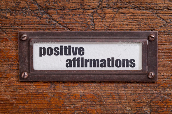 positive affirmations - file cabinet label