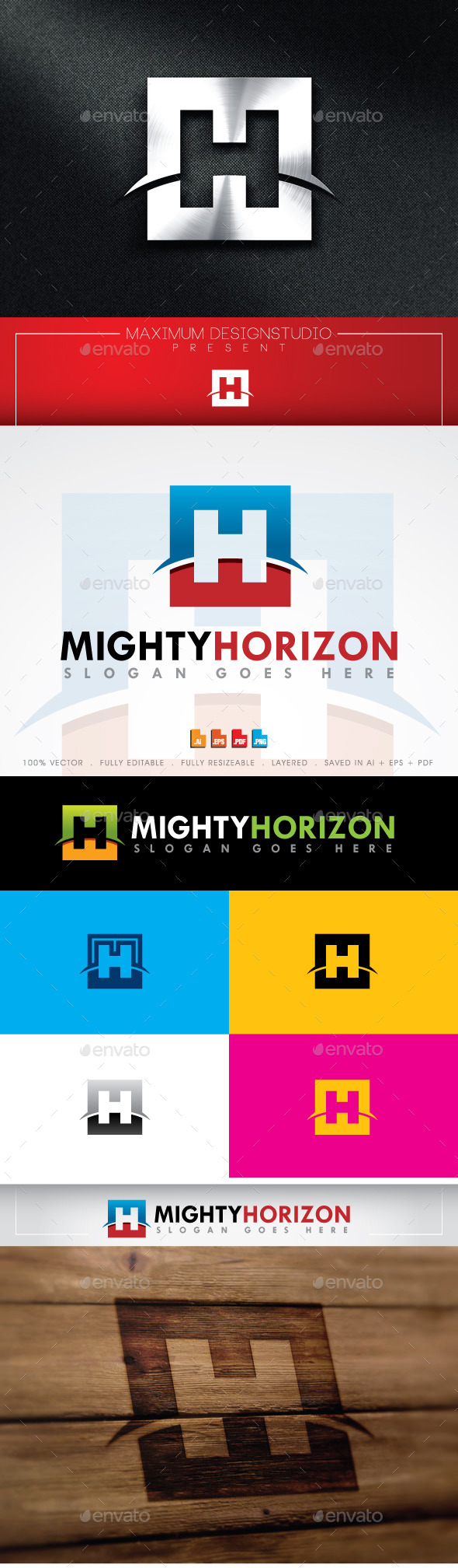 GraphicRiver Mighty Horiozon Logo 11042748 GraphicRiver Mighty Horiozon Logo 11042748