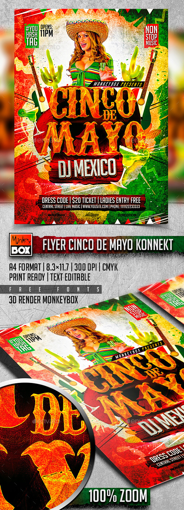 GraphicRiver Flyer Cinco de Mayo Konnekt 11043244 GraphicRiver Flyer Cinco de Mayo Konnekt 11043244