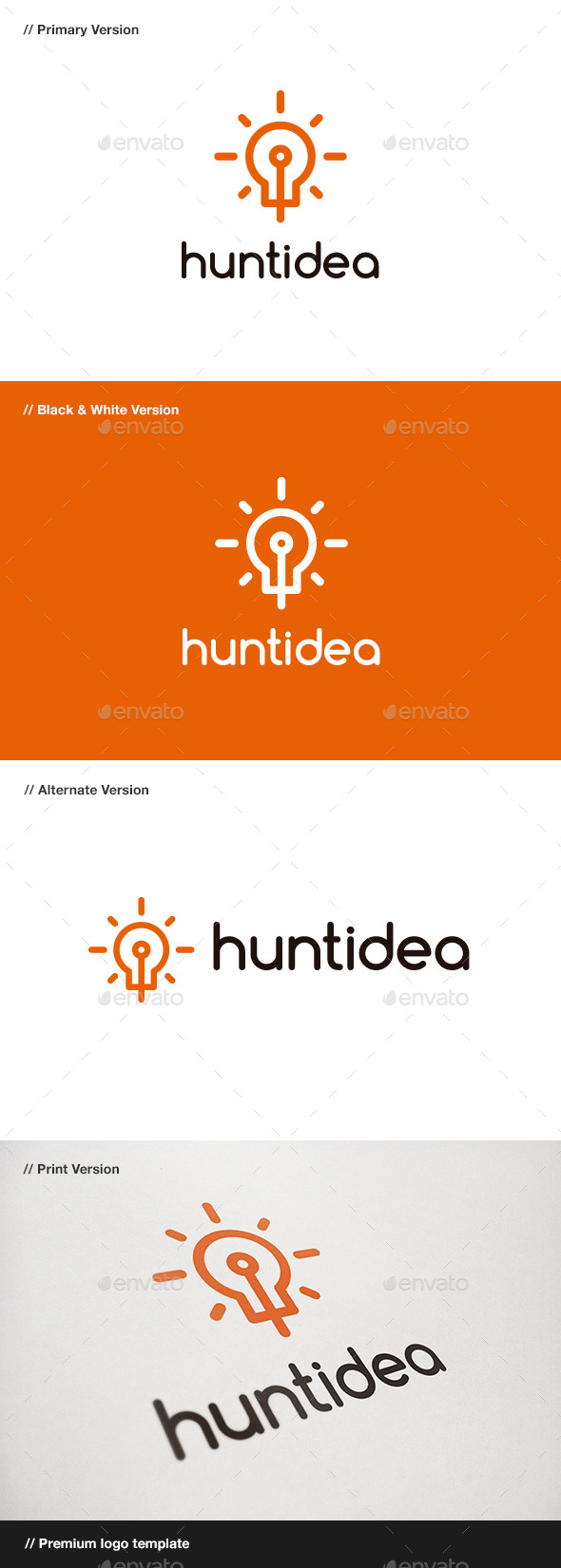 GraphicRiver Hunt Idea Logo 11043409 GraphicRiver Hunt Idea Logo 11043409