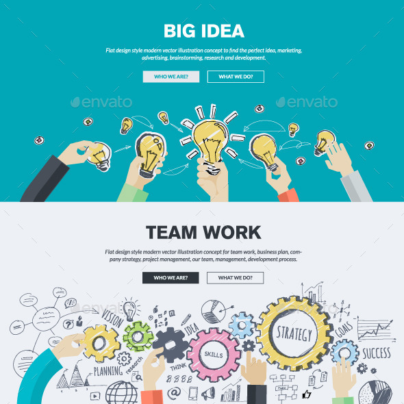 GraphicRiver Set of Flat Design Business Concepts 11043424 GraphicRiver Set of Flat Design Business Concepts 11043424