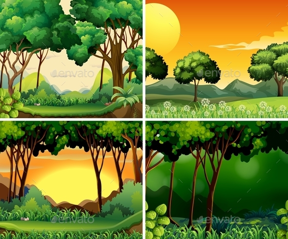 GraphicRiver Forest Scene 11045515 GraphicRiver Forest Scene 11045515