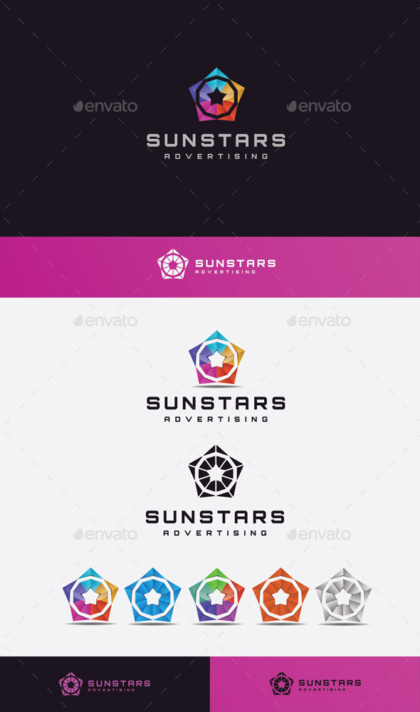 GraphicRiver Sun Stars Logo 11045555 GraphicRiver Sun Stars Logo 11045555