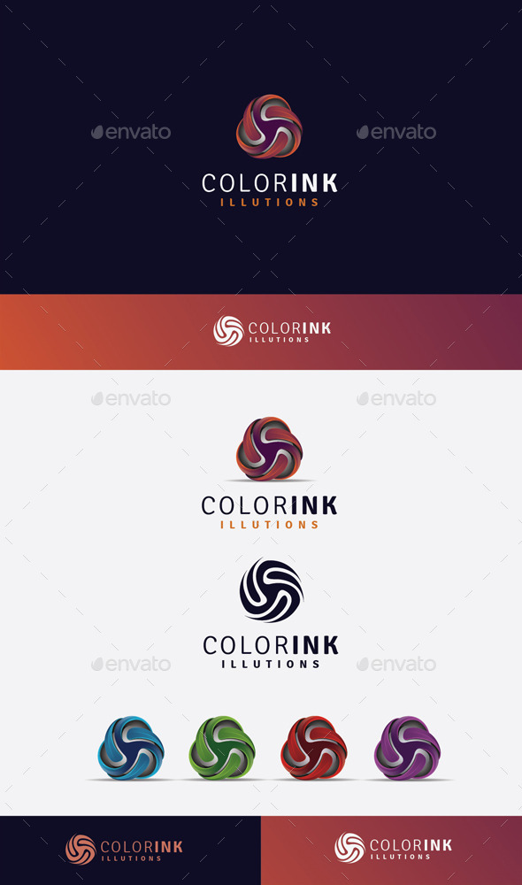 GraphicRiver Color Ink Logo 11045590 GraphicRiver Color Ink Logo 11045590