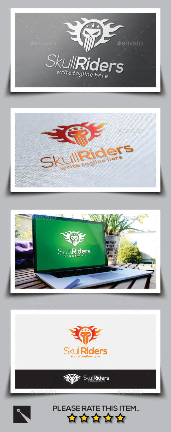 GraphicRiver Skull Riders Logo Template 11011798 GraphicRiver Skull Riders Logo Template 11011798