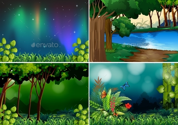GraphicRiver Forest Scenes 11046309 GraphicRiver Forest Scenes 11046309