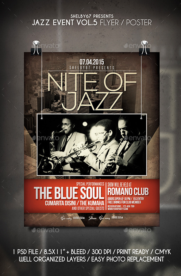 GraphicRiver Jazz Event Flyer Poster Vol 5 11046315 GraphicRiver Jazz Event Flyer Poster Vol 5 11046315