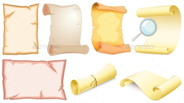 GraphicRiver Set of Empty Scrolls 11046327 GraphicRiver Set of Empty Scrolls 11046327