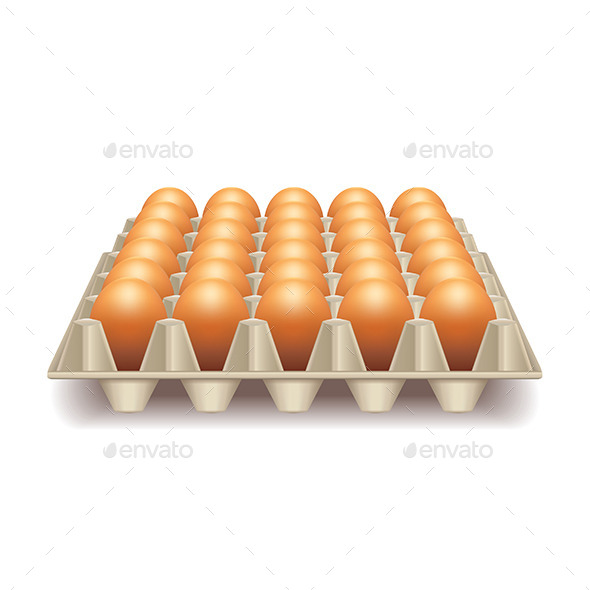 GraphicRiver Tray with eggs isolated on white vector 11047225 GraphicRiver Tray with eggs isolated on white vector 11047225