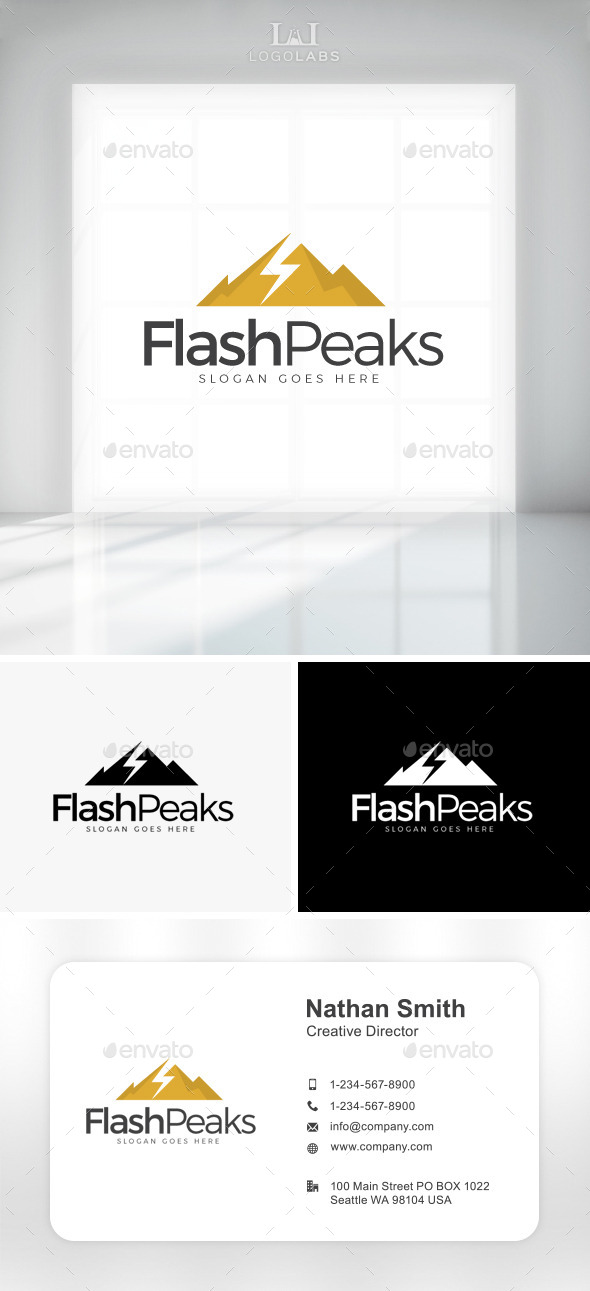 GraphicRiver Flash Peaks Logo 11047556 GraphicRiver Flash Peaks Logo 11047556